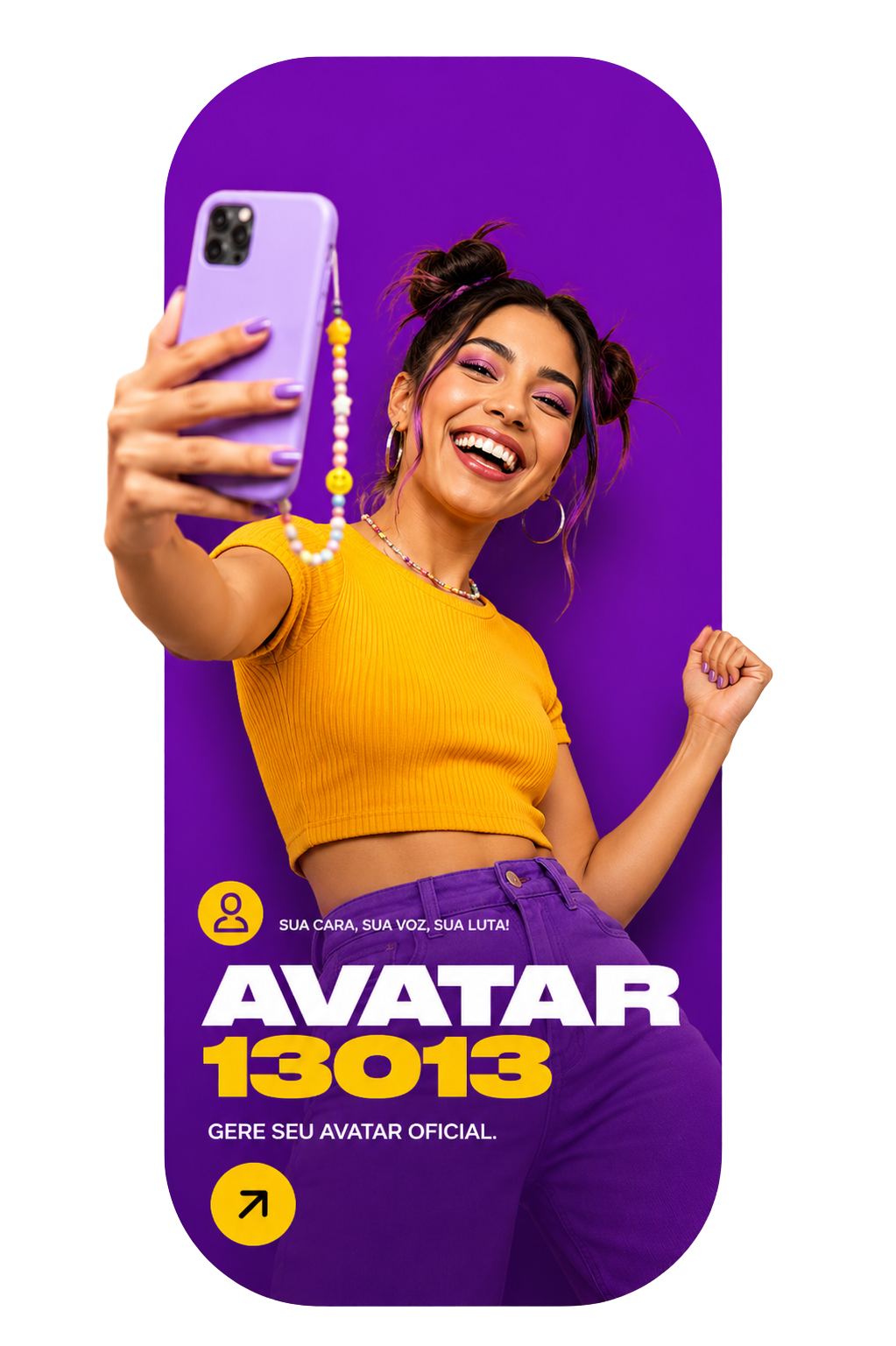 Exemplo de avatar personalizado da campanha 13013